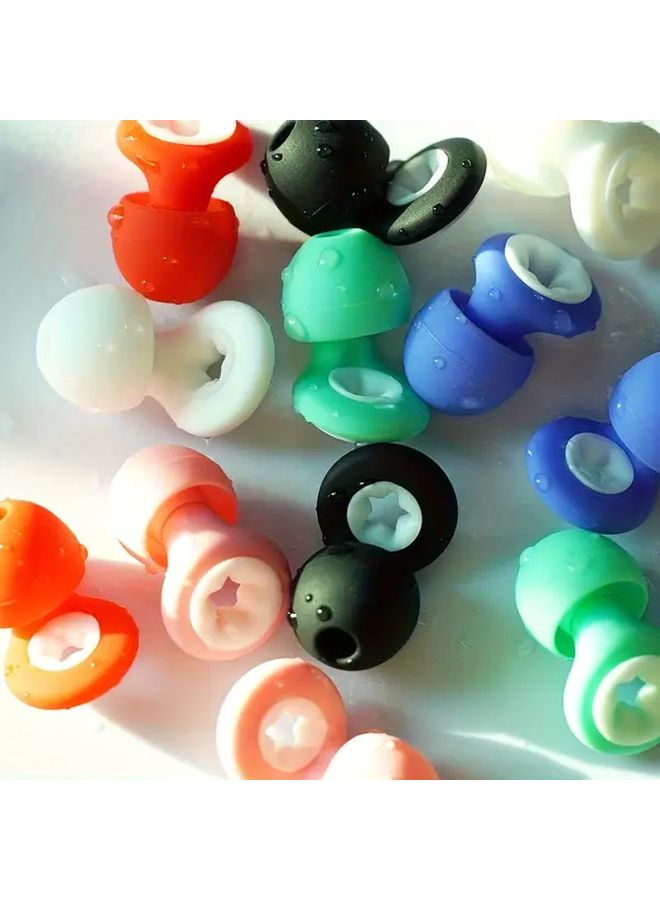 2 Sets Black And White Soft Silicone Ear Plugs For Sleep Work And Swim With 8 Pairs Reusable Tips - Image 2